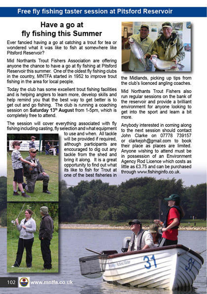 Free fly fishing taster session at Pitsford Reservoir