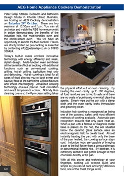 AEG Home Appliance Cookery Demonstration